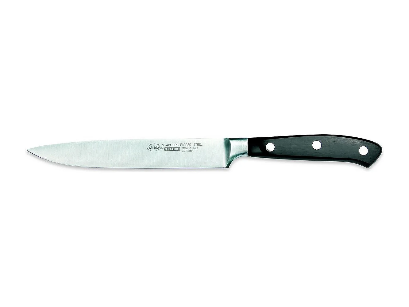 Coltello da Cucina Ergoforge, Nero, 2,3x6x40 cm, Sanelli