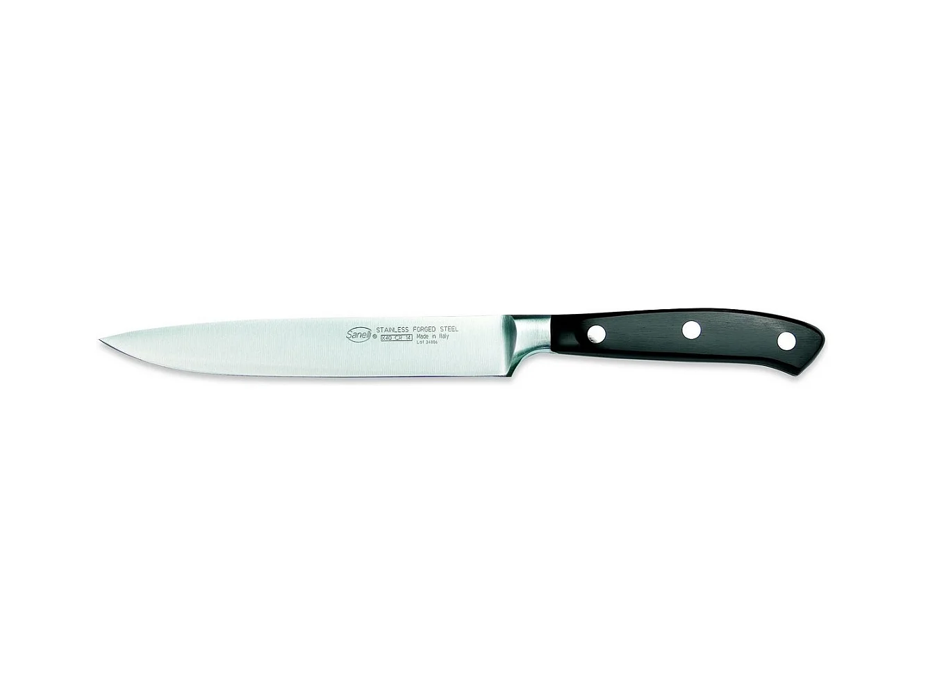 Couteau de Cuisine Ergoforge, Noir, 2,3x6x40 cm, Sanelli