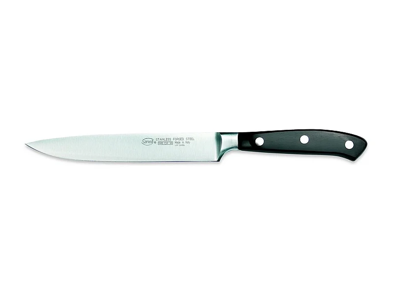Cuchillo de Cocina Ergoforge 4, Negro, 2,3x6x40 cm, Sanelli