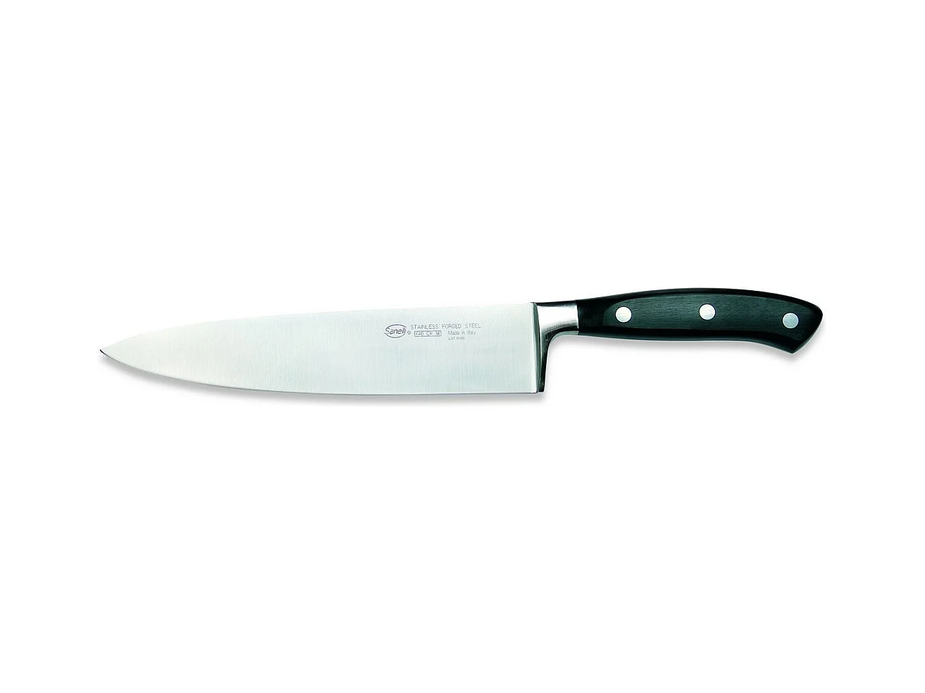 Couteau de Cuisine Ergoforge, Noir, 2,3x6x40 cm, Sanelli