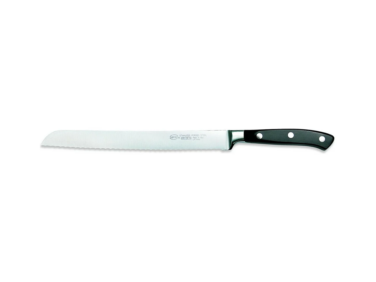Couteau de Cuisine Ergoforge, Noir, 2,3x6x40 cm, Sanelli