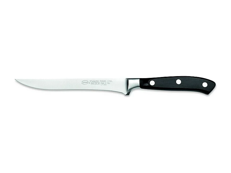 Cuchillo de Cocina Ergoforge, Negro, 2,3x6x40 cm, Sanelli