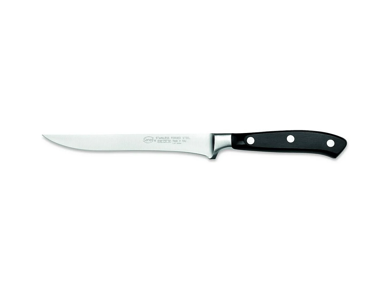 Couteau de Cuisine Ergoforge, Noir, 2,3x6x40 cm, Sanelli