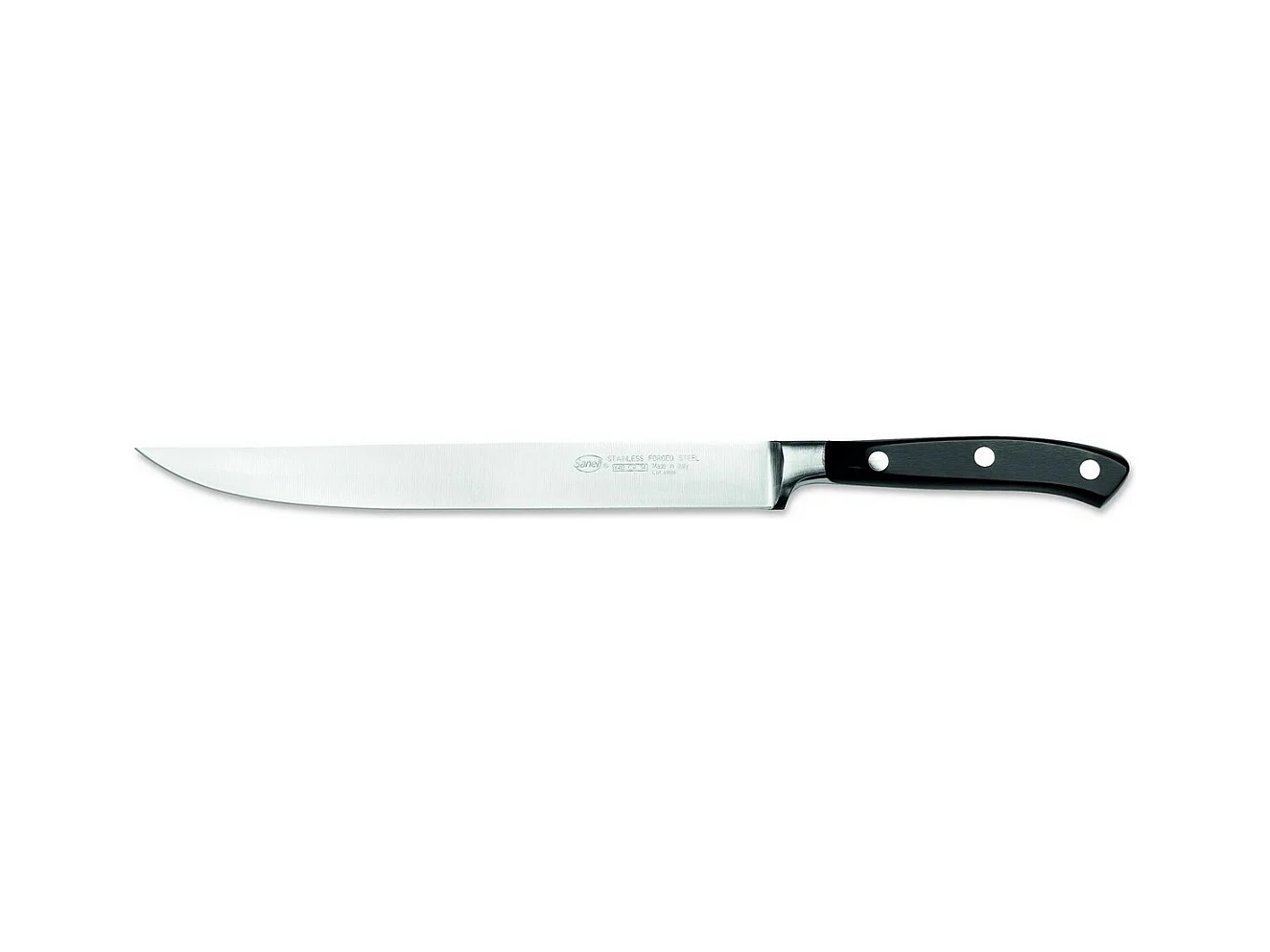 Cuchillo de Cocina Ergoforge, Negro, 2,3x6x40 cm, Sanelli