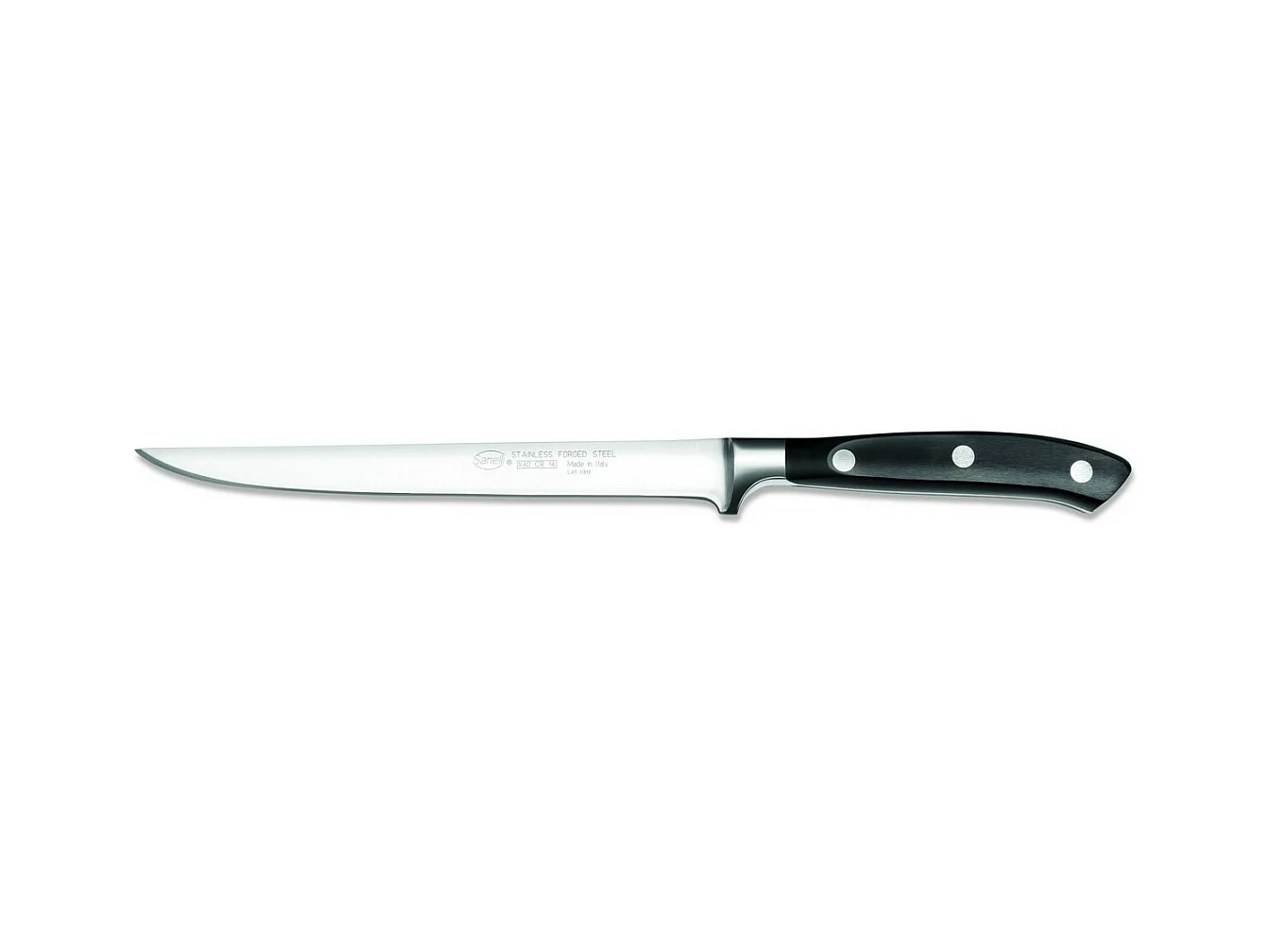 Couteau de Cuisine Ergoforge, Noir, 2,3x6x40 cm, Sanelli