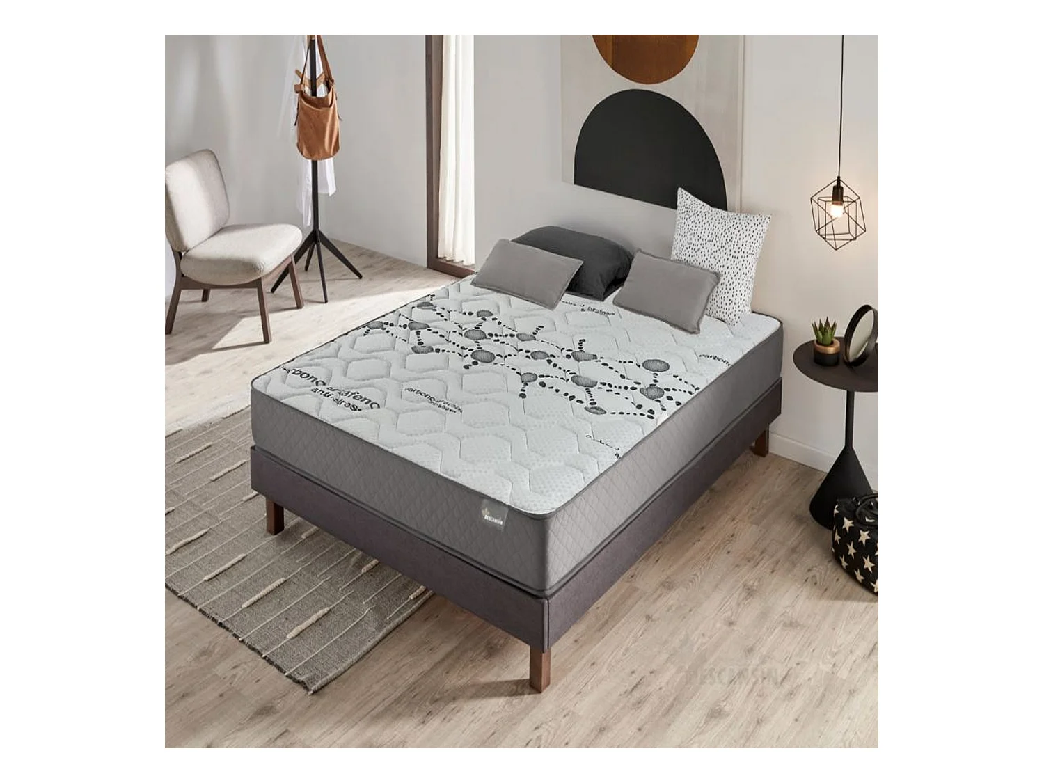 Colchon Viscoelástico 30cm Alta gama | 160 x 190 | Ideal para Personas con Dolores de Espalda | Alta Firmeza | Carbono-Grafeno Anti-Stress