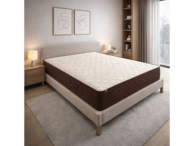 Colchão Toque viscoelástico eco fresh 140x190 22 cm de altura com 7 zonas de descanso | Descansin