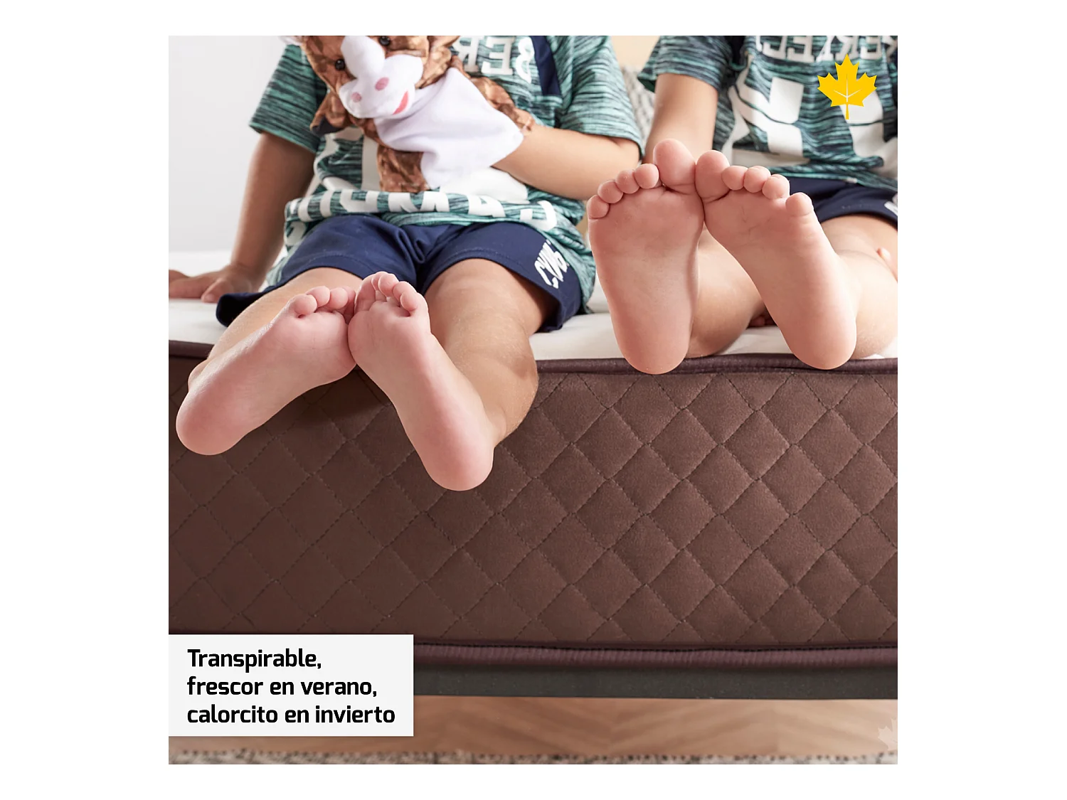 Pack Colchon + Cabecero + Canape Abatible Descansin | 150 x 190 | Blanco | Maxima Comodidad | Gran Almacenaje