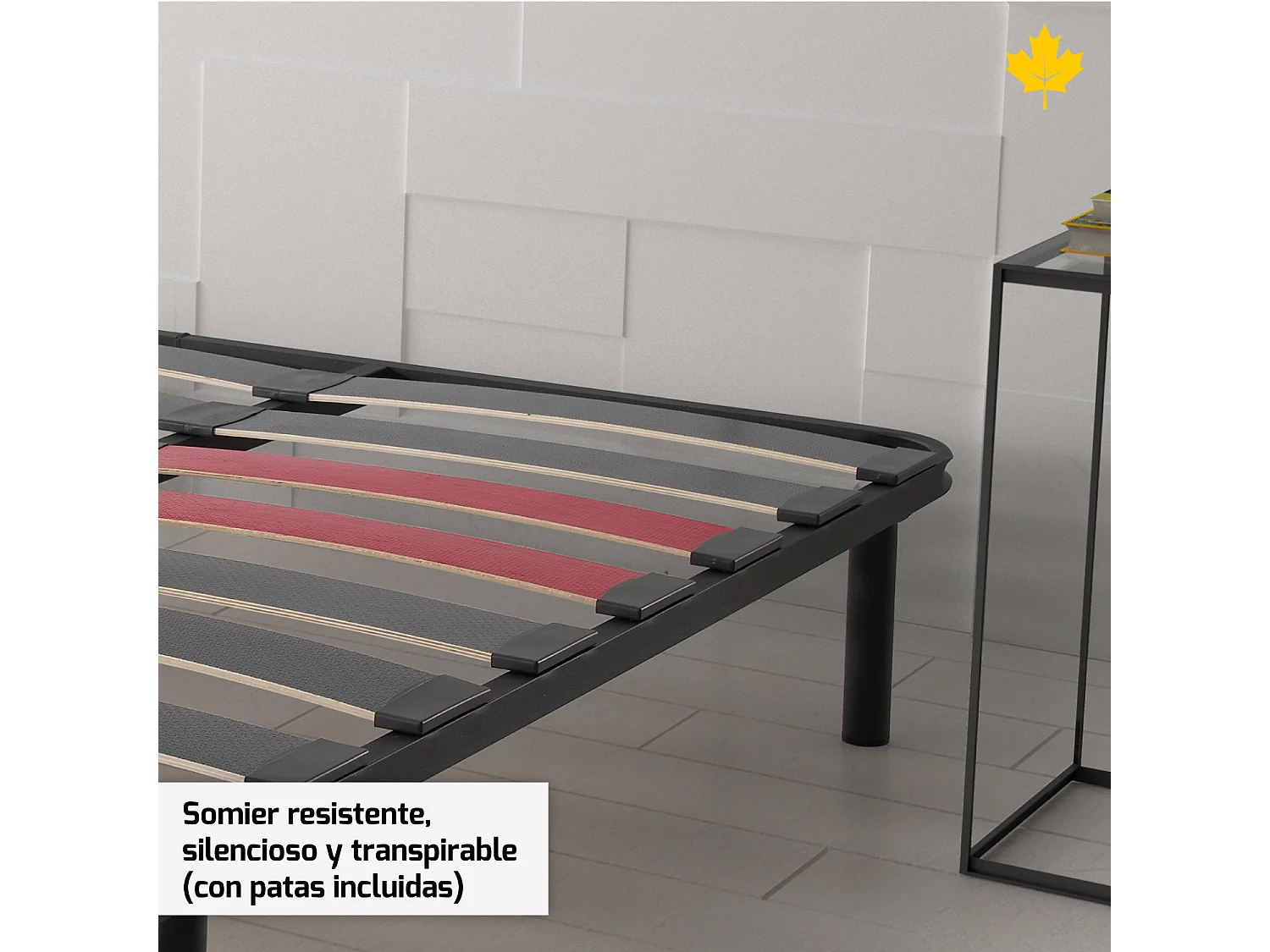 Pack Colchón + Almohada Viscoelastica + Somier Descansin | 120x190 | Ideal para Personas con Dolores de Espalda | Efecto nube | Silencioso