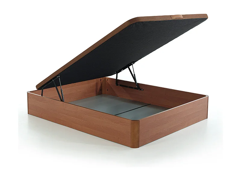 Canape Abatible 150 x 190 cm | Color Cerezo | Con Subida A Domicilio | Reforzado | Gran Almacenaje | Descansin