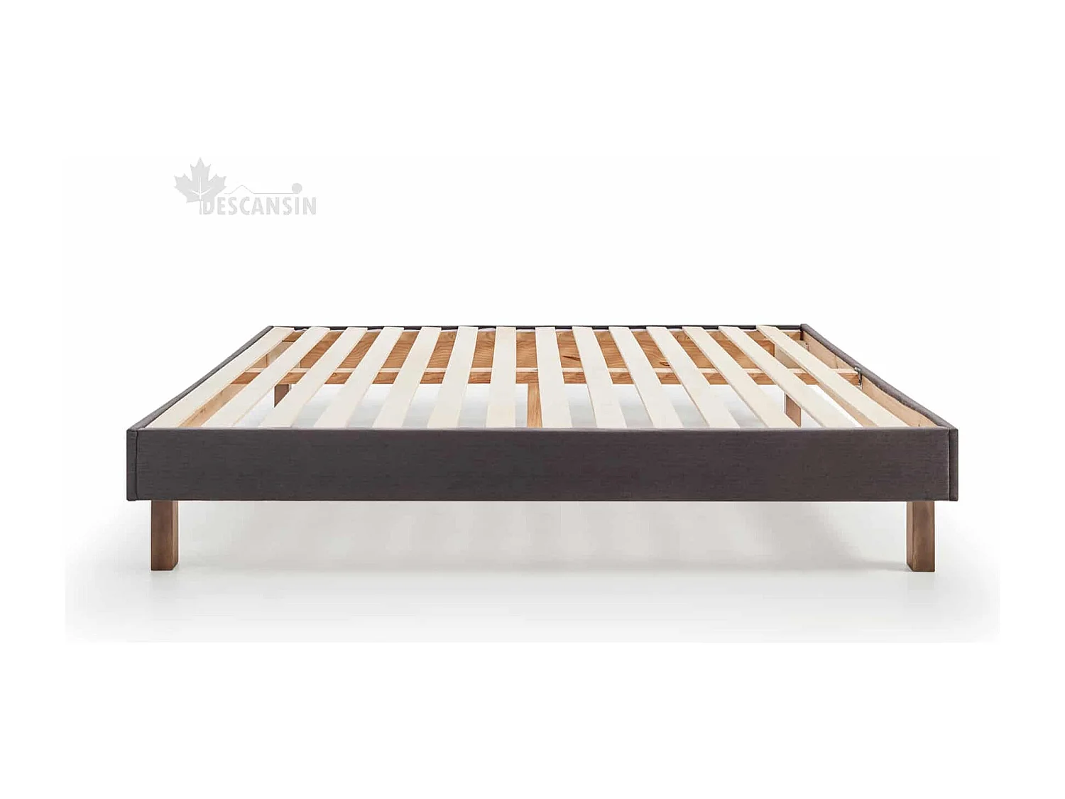 Pack Matelas + Base Rembourrée | 180 x 200 | Gris | Idéal Très épais 22 cm, 7 zones Confort | Base rembourrée silencieuse