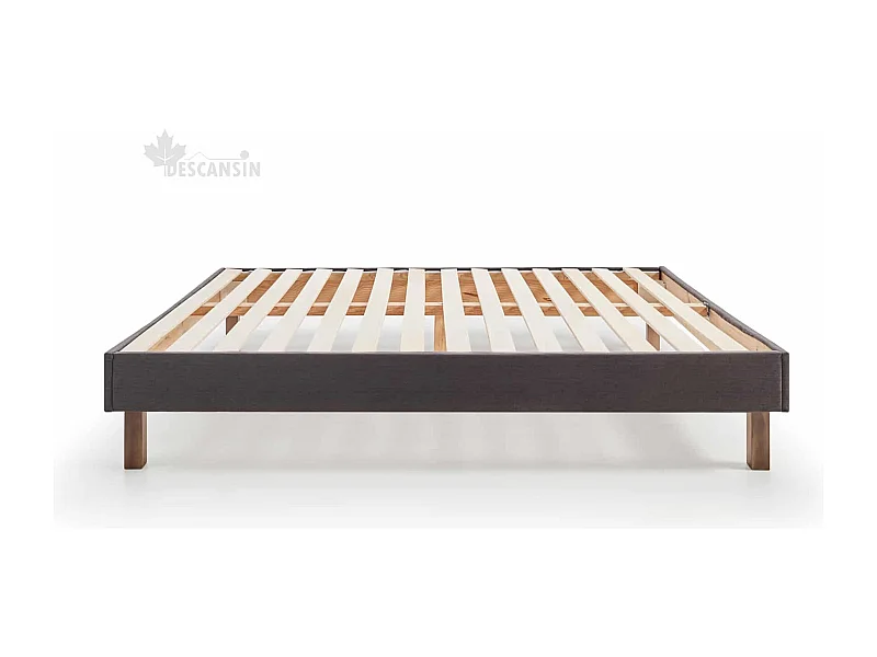 Pack Matelas + Base Rembourrée | 180x200 | Gris | Idéal Très épais 22 cm, 7 zones Confort | Base rembourrée silencieuse