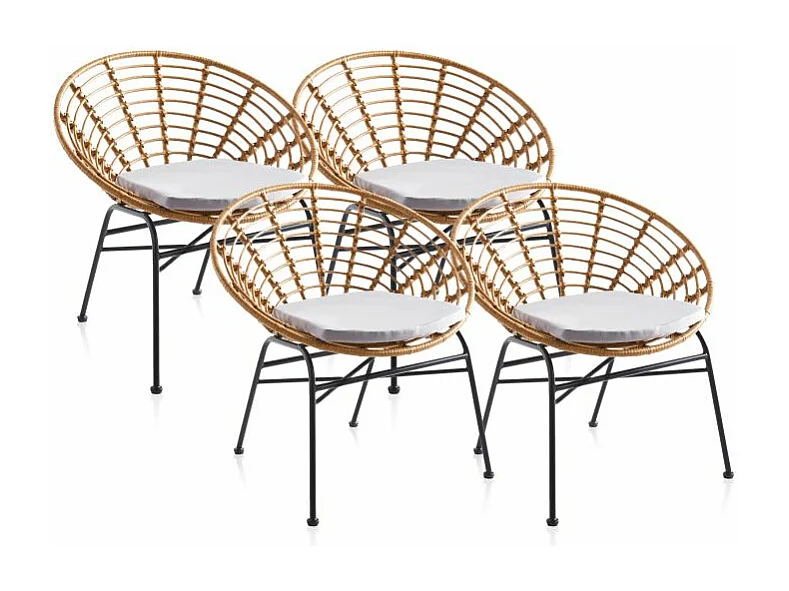 Pack 4 sillones Talma Rattan