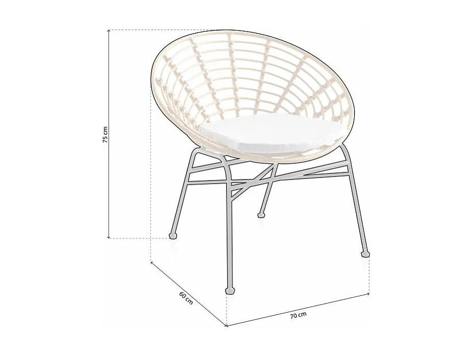 Pack 4 sillones Talma Rattan