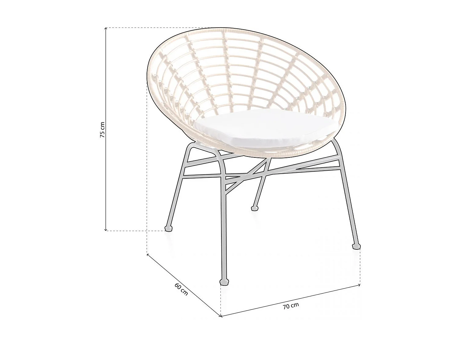 Pack 4 sillones Talma Rattan
