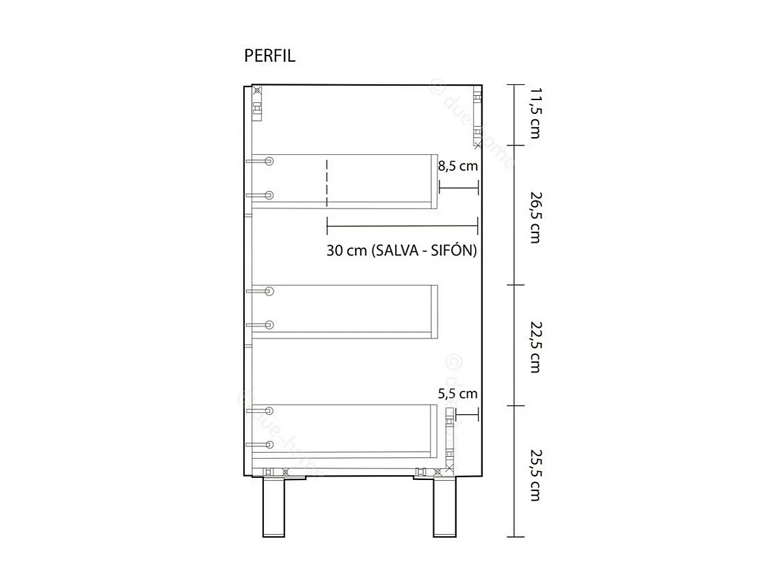 Mueble Baño Taria Contemporáneo Blanco Brillo con Espejo 80x86x45 cm