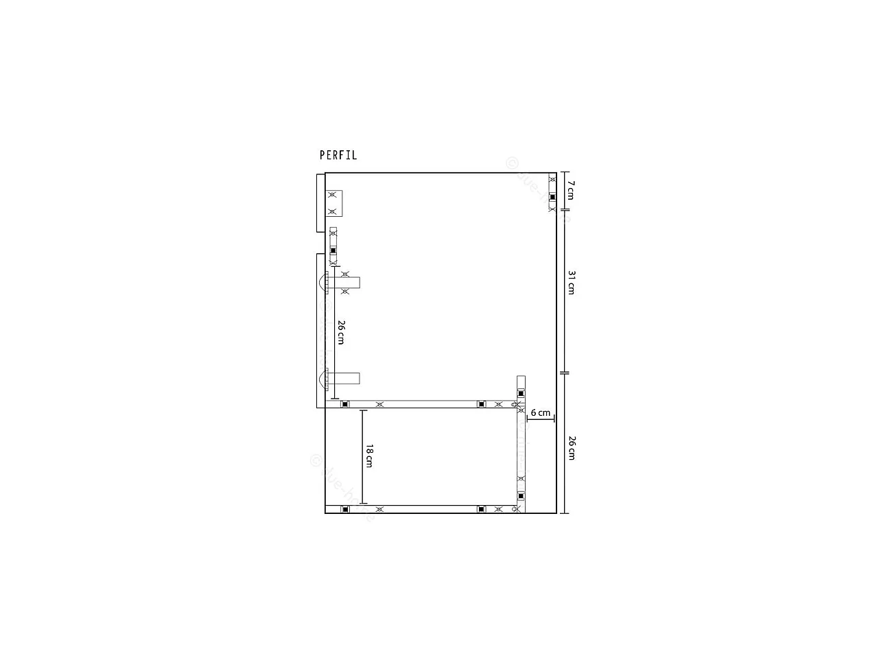 Mueble de baño con espejo Cotton 2 puertas Nordik