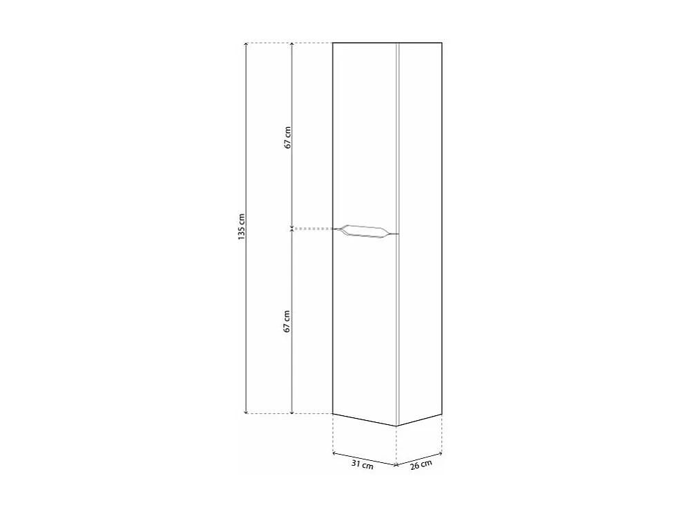 Columna de baño suspendida Opera Antracita - Roble