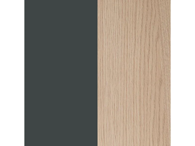 Pack de baño con lavabo y columna Opera 80 Antracita - Roble