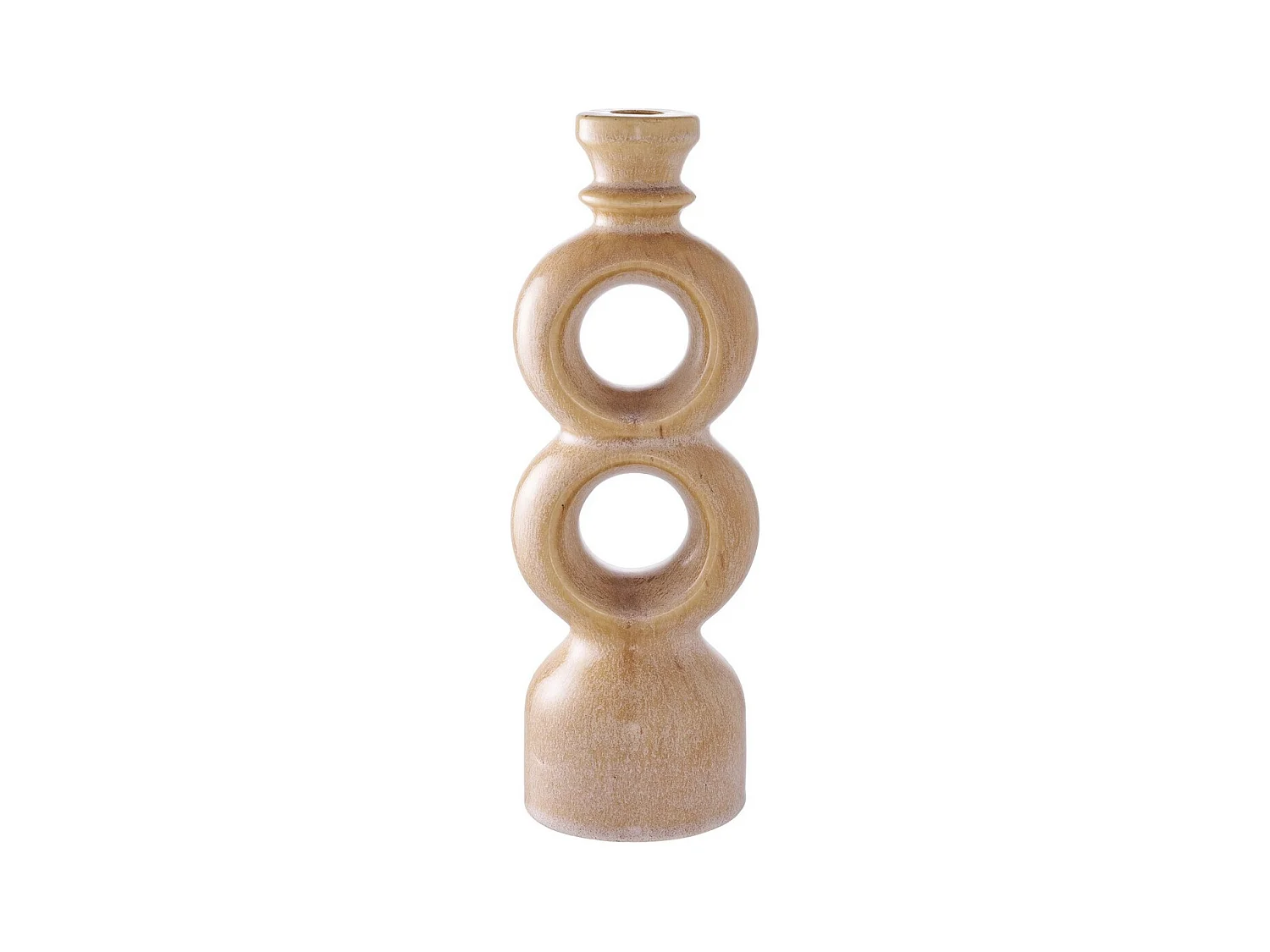Bougeoir Mary, Marron, 10,7x9,5x30,5 cm, EPIKASA