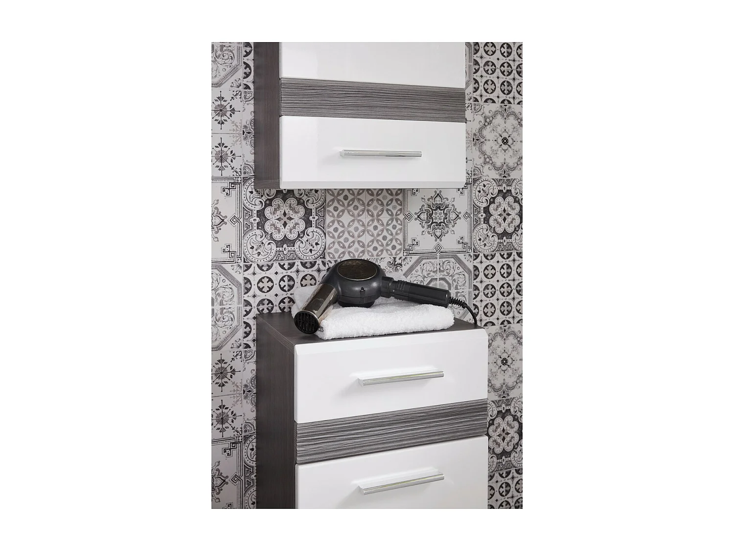 Meuble à Colonne Dic, Blanc, 37x182x31 cm, Seven Design