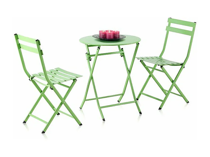 Set de exterior mesa y 2 sillas plegables Gio Pistacho