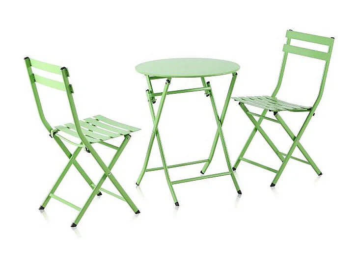 Set de exterior mesa y 2 sillas plegables Gio Pistacho