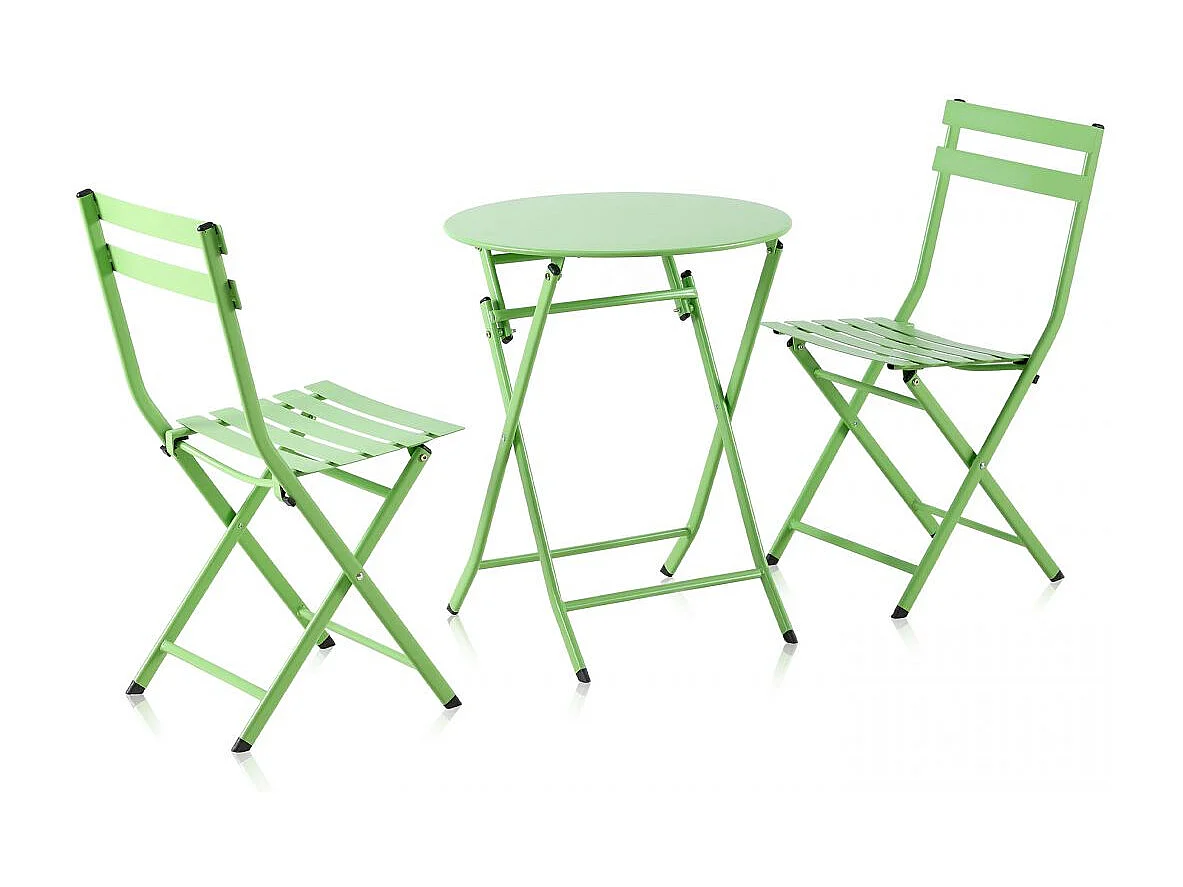 Set de exterior mesa y 2 sillas plegables Gio Pistacho