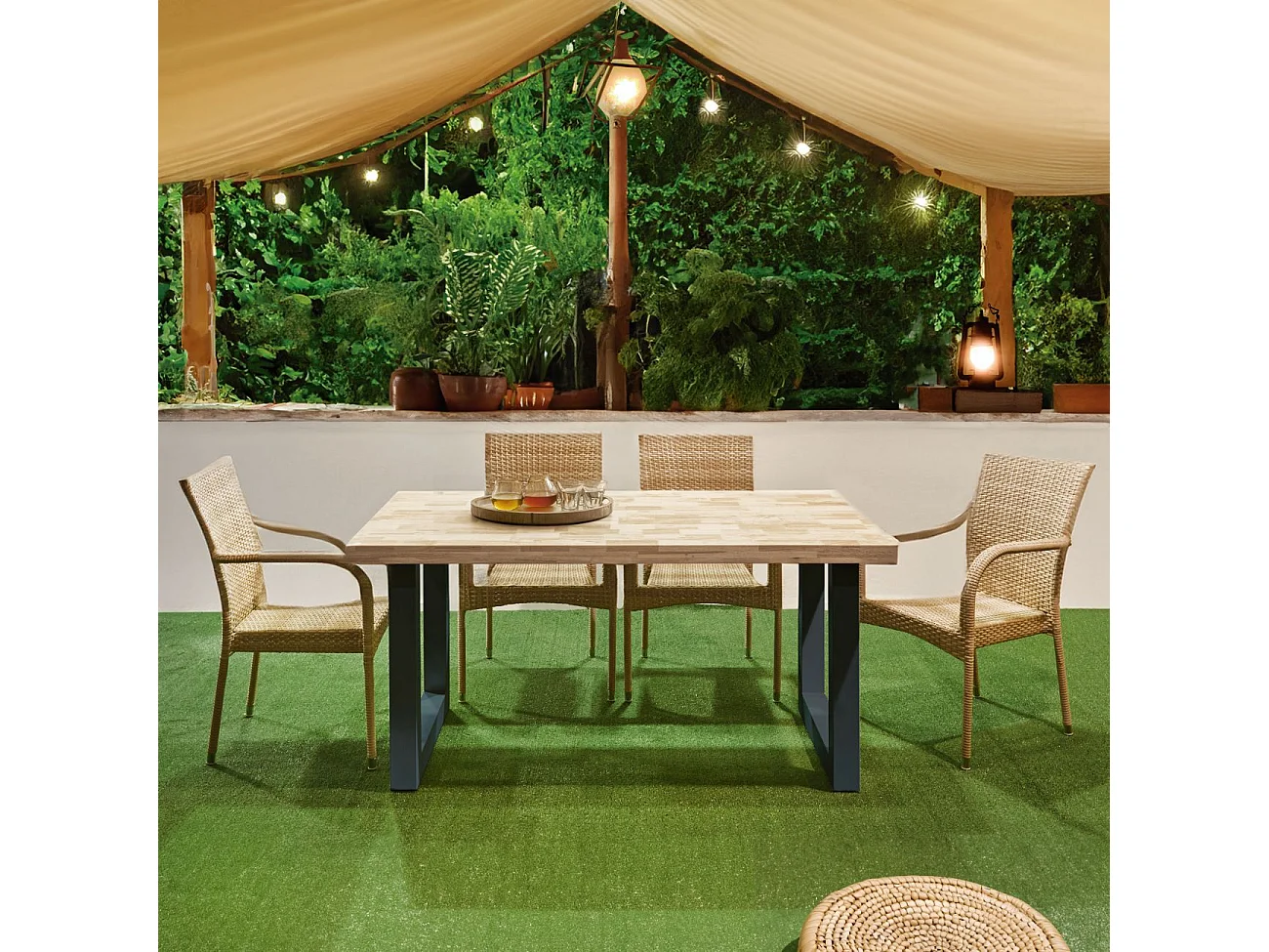 Mesa de exterior Masi Roble salvaje - Antracita