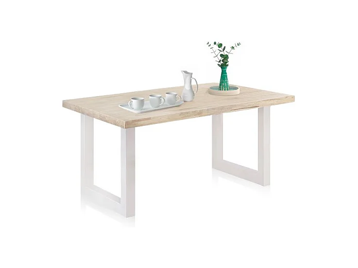 Mesa de exterior Masi Roble salvaje - Blanco