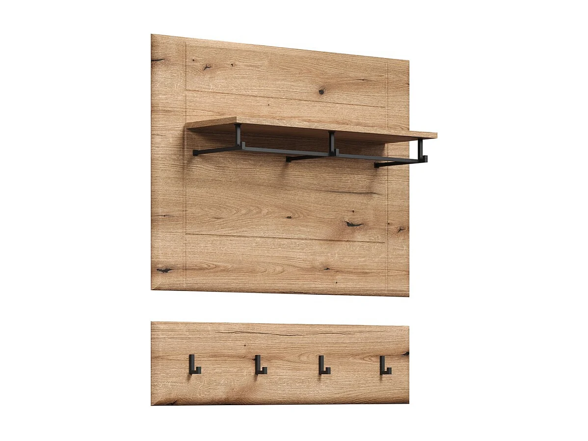 Muurhangers Marlon, Bruin, 91x23x2 cm, Seven Design