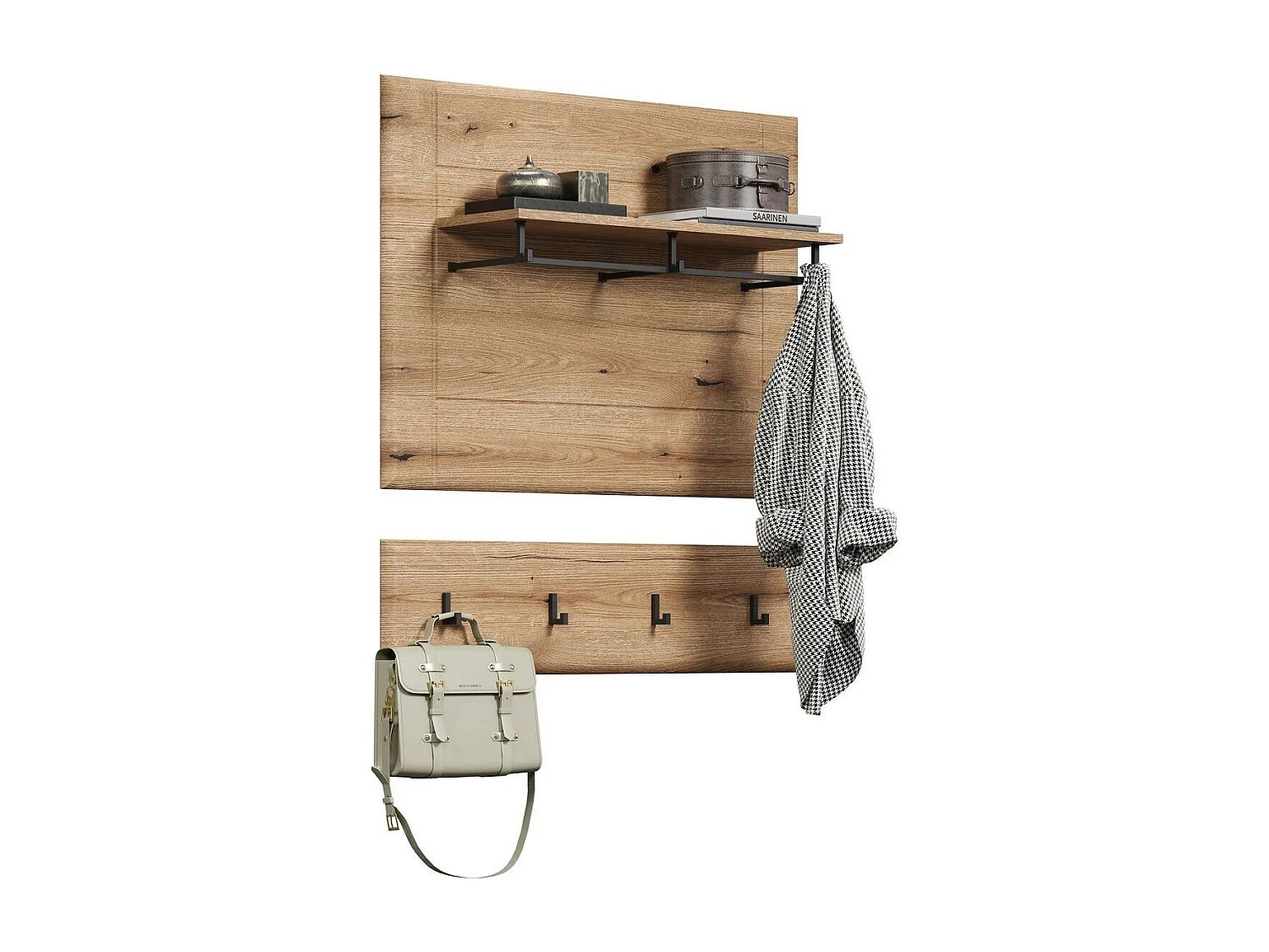 Muurhangers Marlon, Bruin, 91x23x2 cm, Seven Design