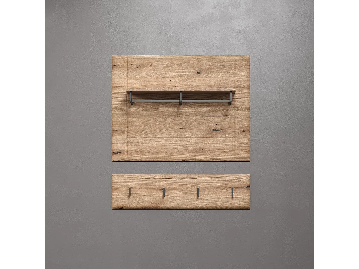 Muurhangers Marlon, Bruin, 91x23x2 cm, Seven Design