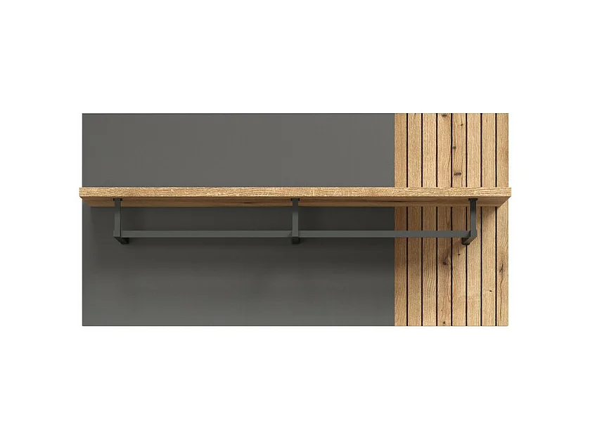 Perchero de Pared Esteban, Antracita, 80x40x28 cm, EPIKASA