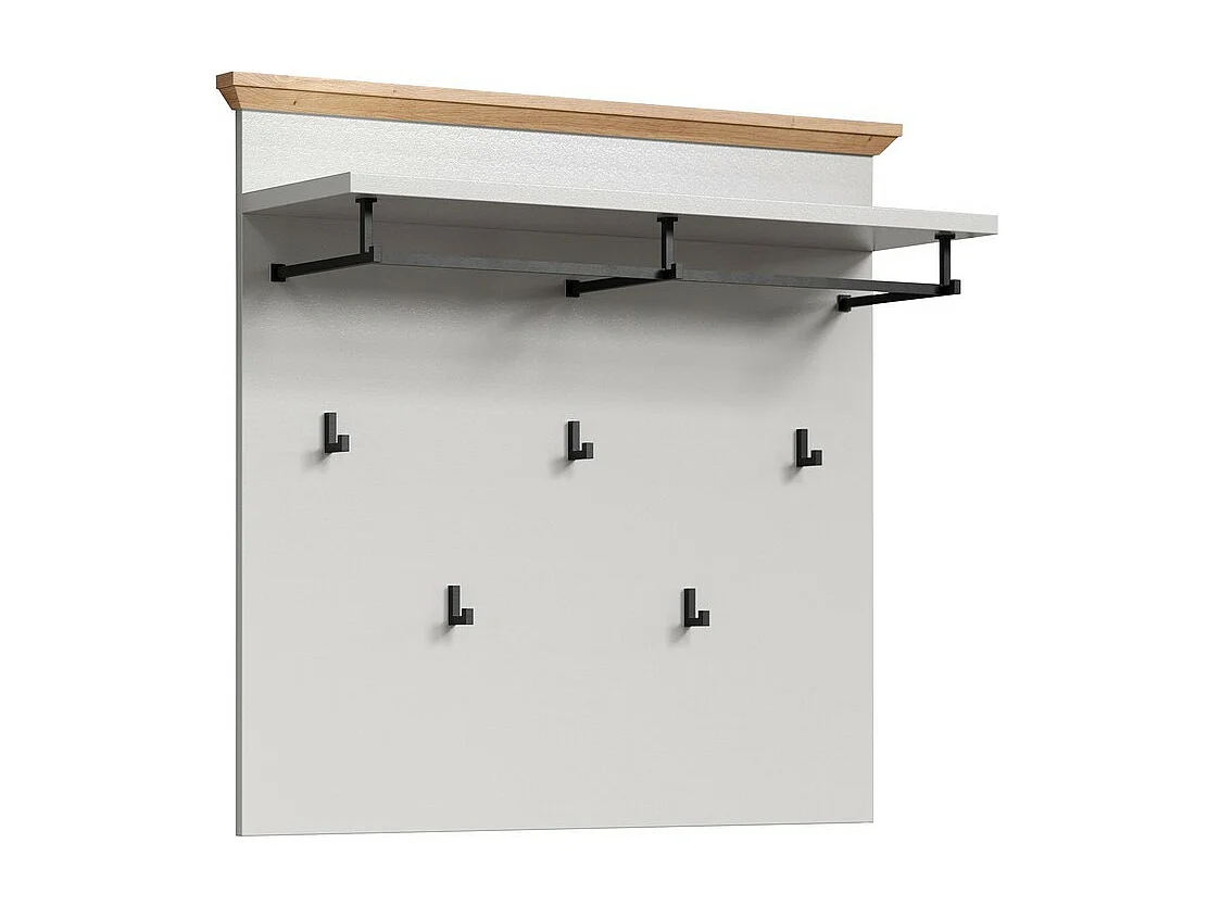 Porte-Manteau Murale Landside, Blanc, 91x82x27 cm, Seven Design