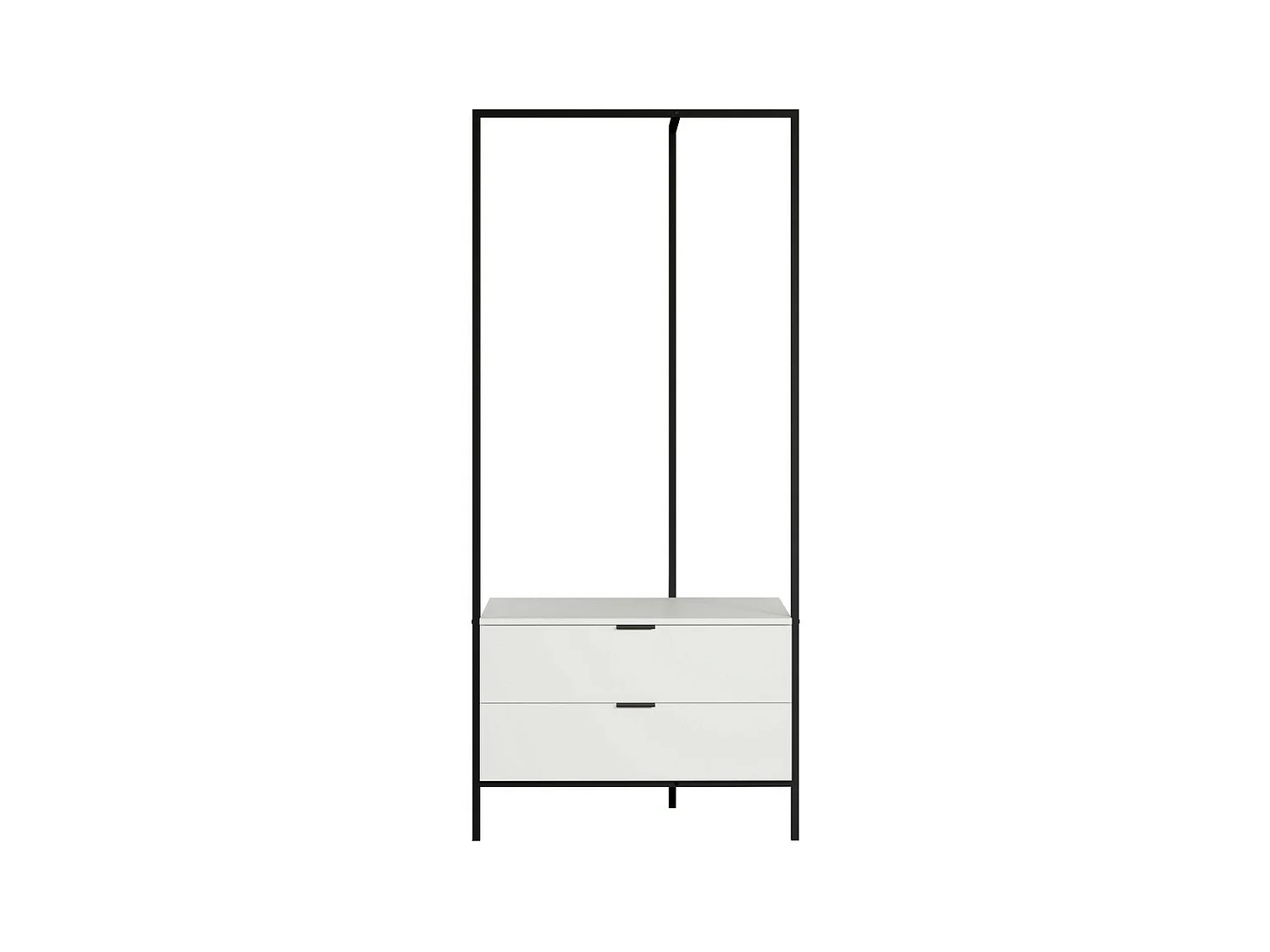 Porte-Manteau sur Pied Jody, Blanc, 85x190x47 cm, EPIKASA