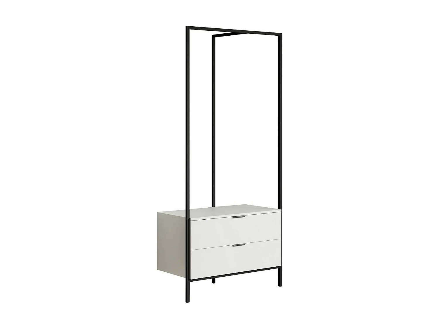 Vloerhanger Jody, Wit, 85x190x47 cm, Seven Design