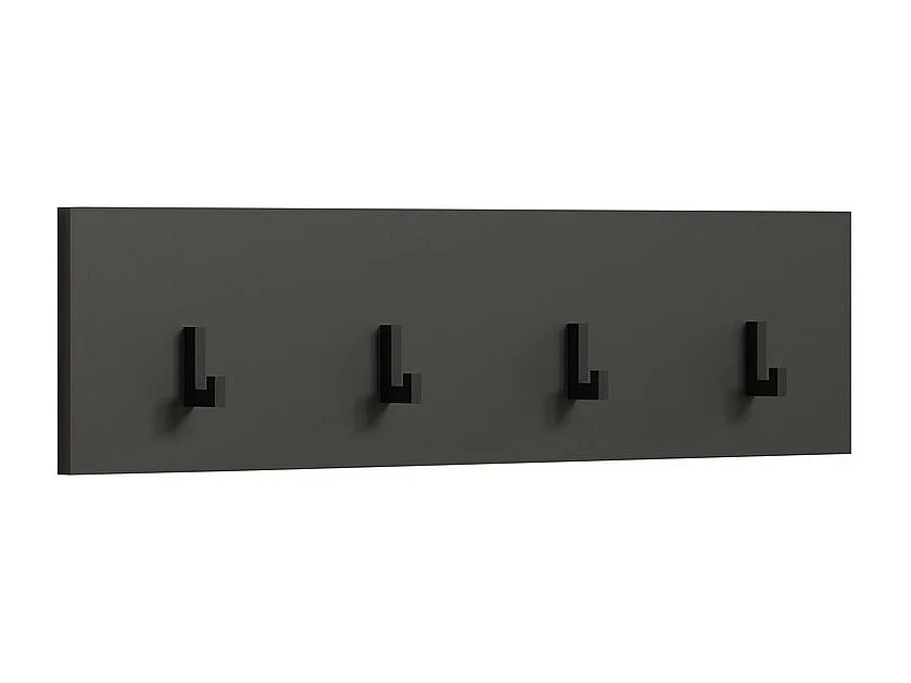 Porte-Manteau Murale Esteban, Anthracite, 80x20x2 cm, Seven Design