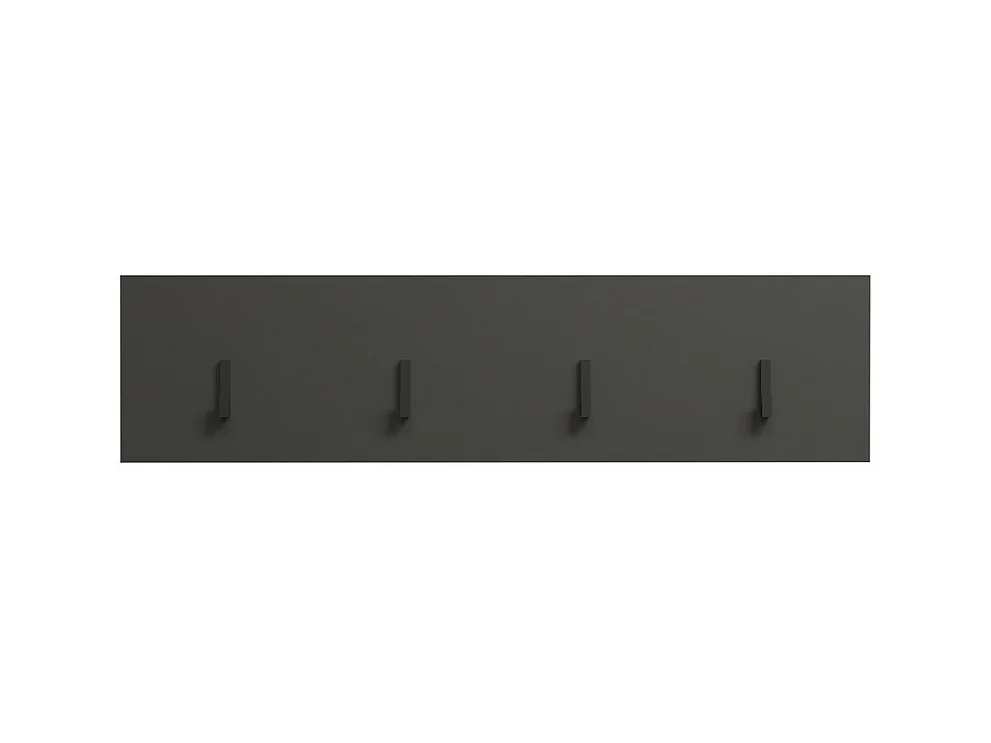 Porte-Manteau Murale Esteban, Anthracite, 80x20x2 cm, EPIKASA