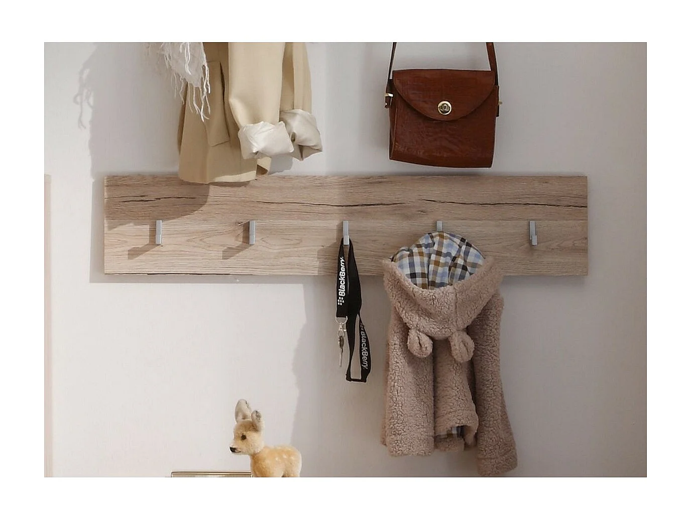 Muurhangers Malea, Bruin, 88x18x2 cm, Seven Design