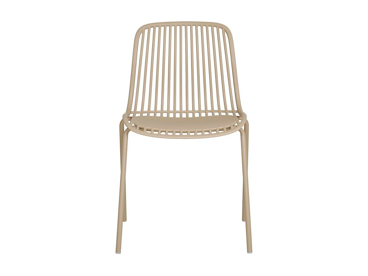 Lot de 4 Chaises de Jardin Branson, Beige, 46,5x55x82 cm, Seven Design