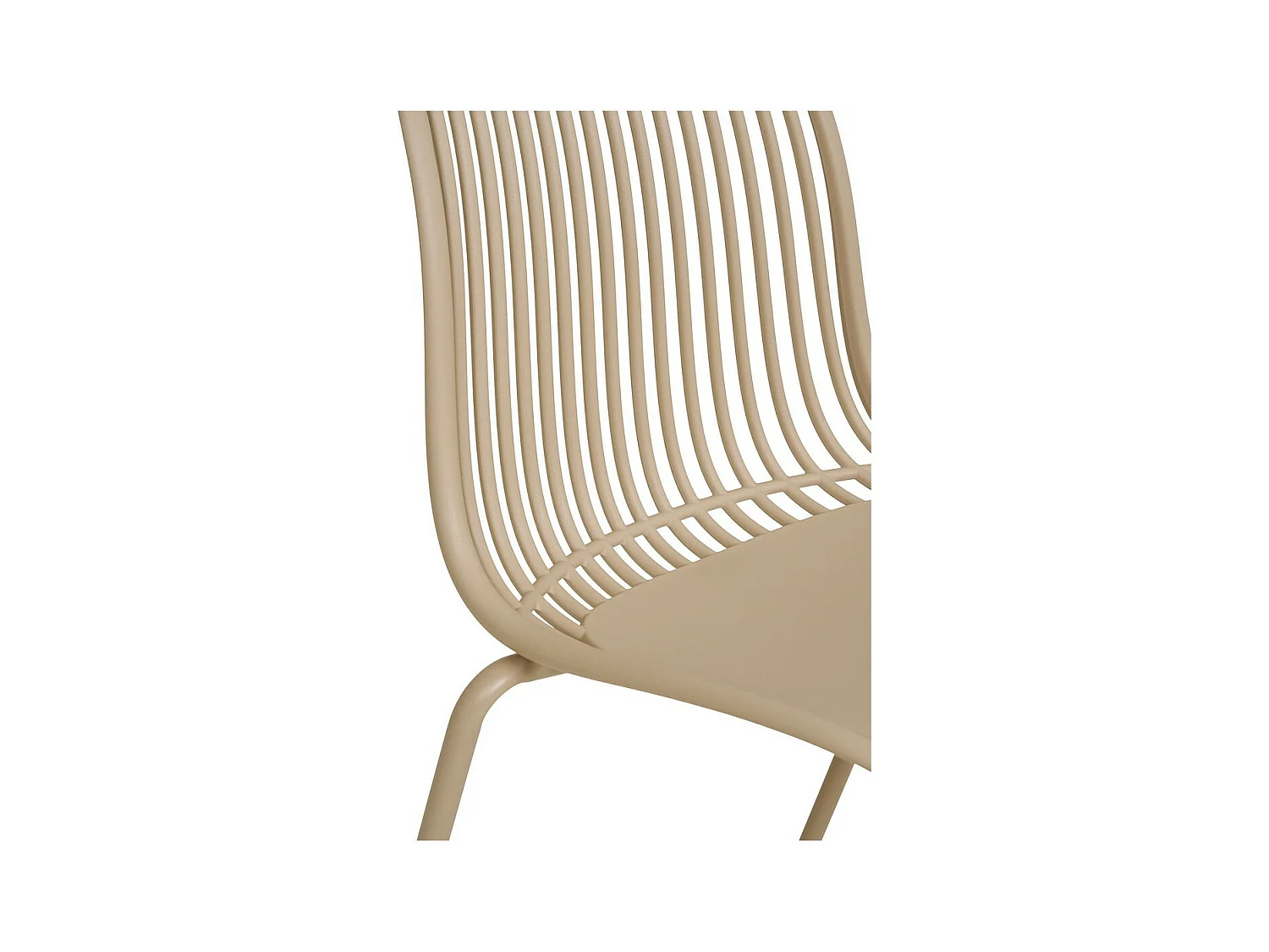 Lot de 4 Chaises de Jardin Branson, Beige, 46,5x55x82 cm, Seven Design