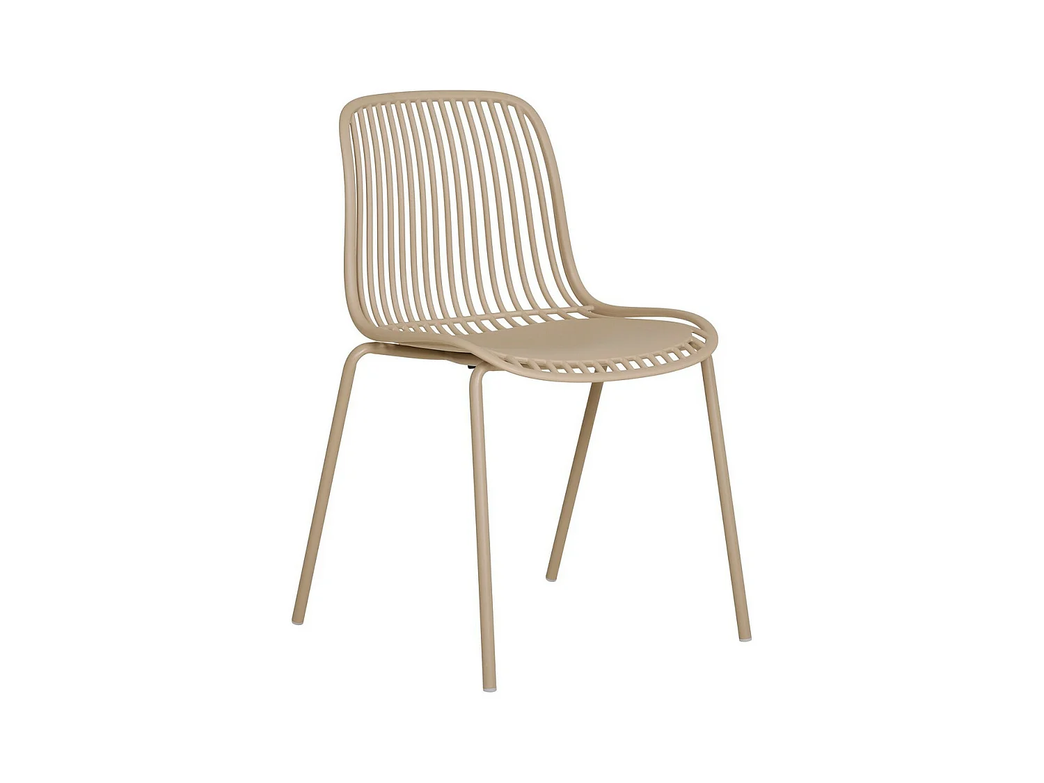 Set van 4 Tuinstoelen Branson, Beige, 46,5x55x82 cm, EPIKASA