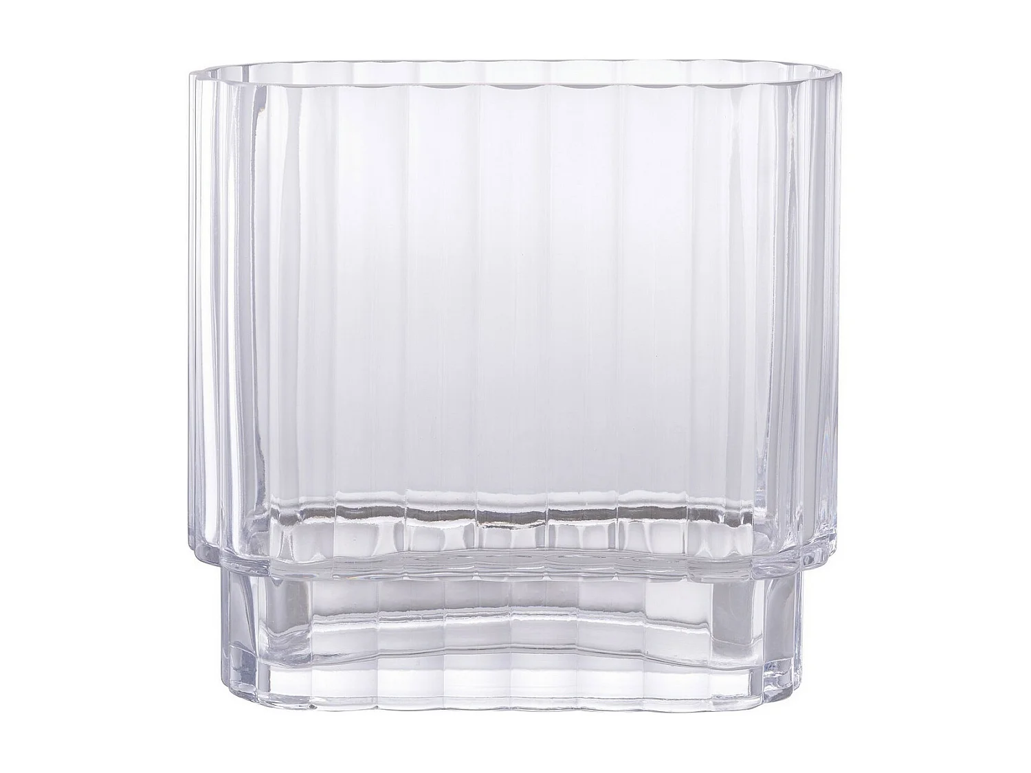 Decoratieve Vaas Johan, Transparant, 9x20x19,5 cm, Seven Design