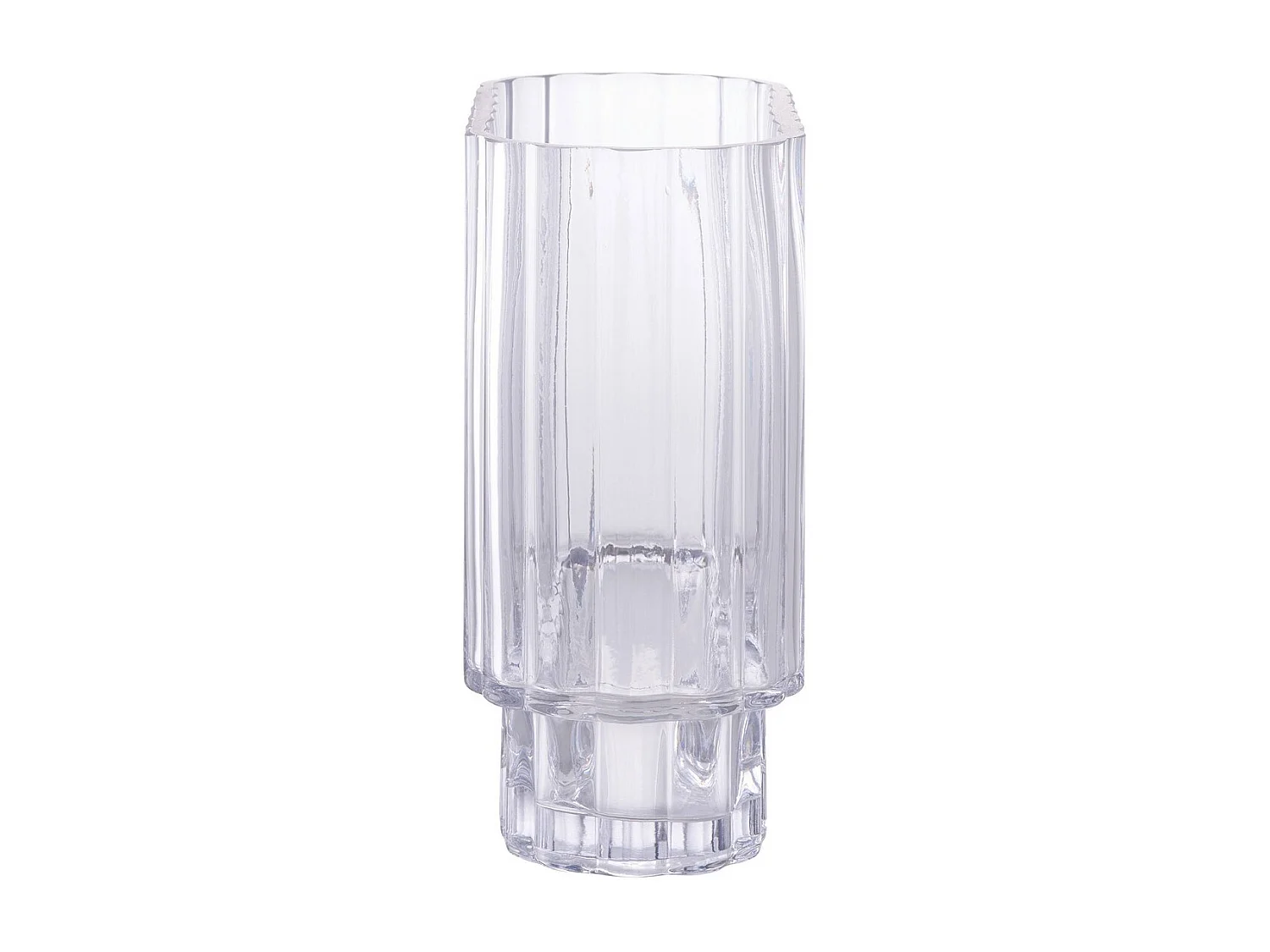 Decoratieve Vaas Johan, Transparant, 9x20x19,5 cm, Seven Design