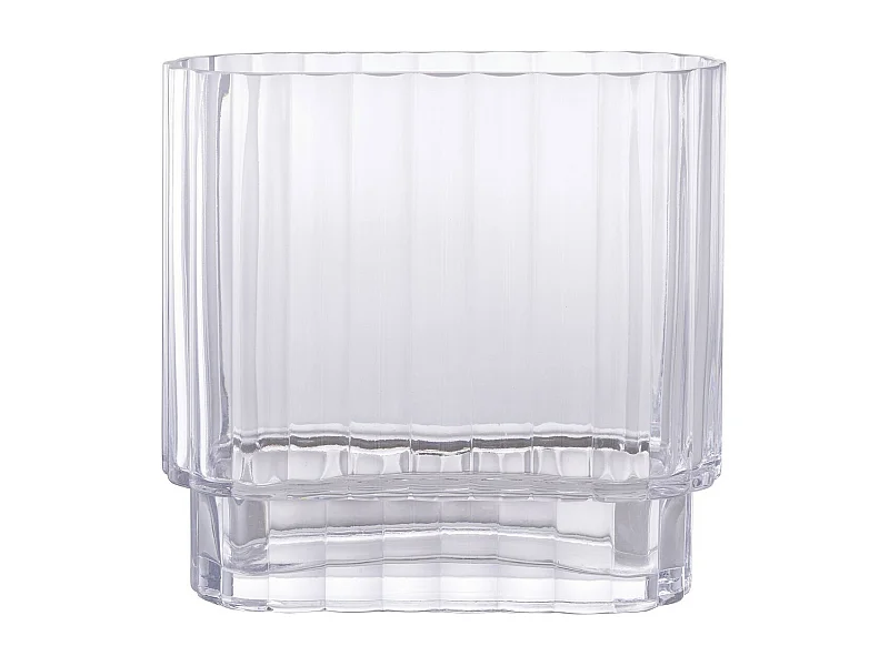 Decoratieve Vaas Johan, Transparant, 9x20x19,5 cm, Seven Design