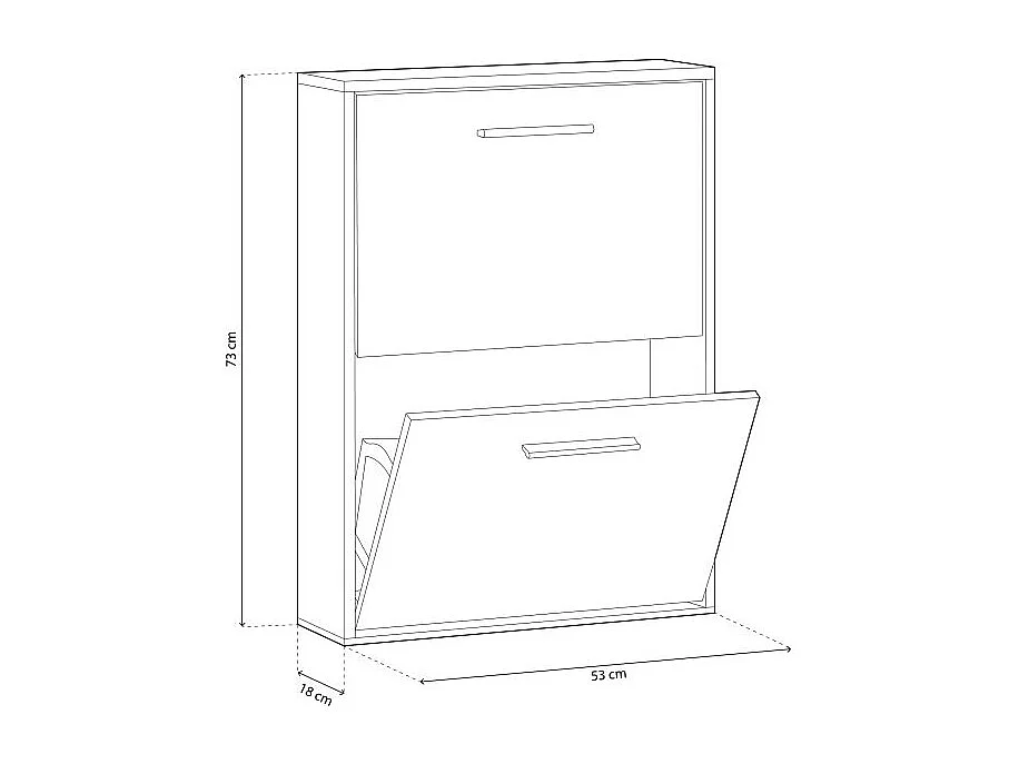 Zapatero Home 2 puertas Blanco