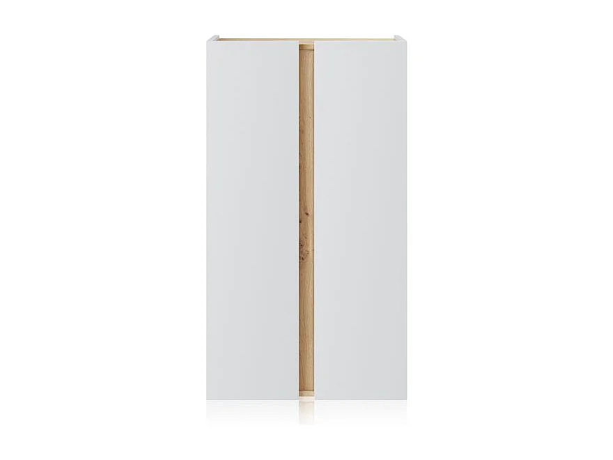 Armario zapatero Eitan Blanco Artik (Blanco Mate) - Roble Nodi