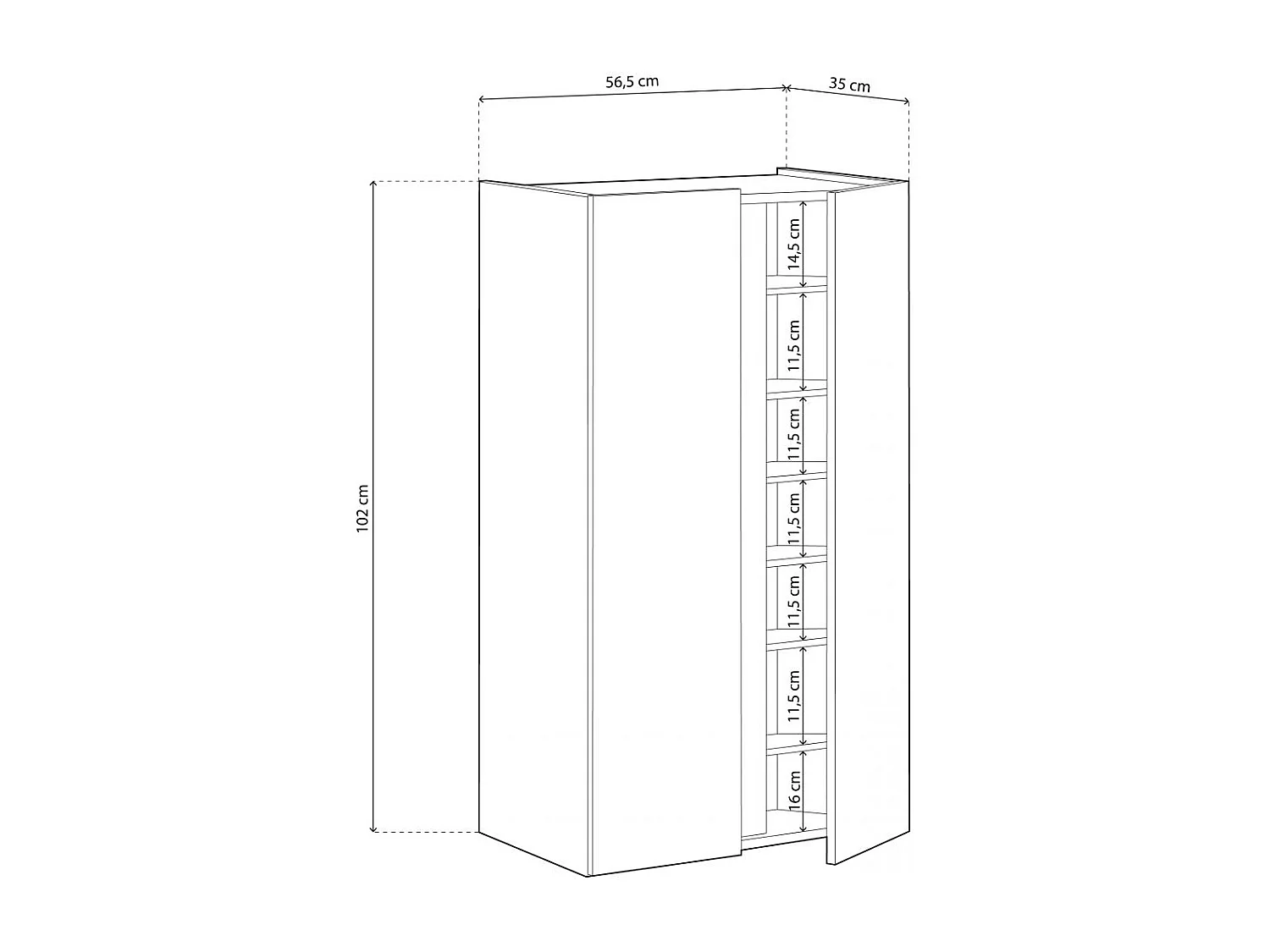 Armário para sapatos Eitan