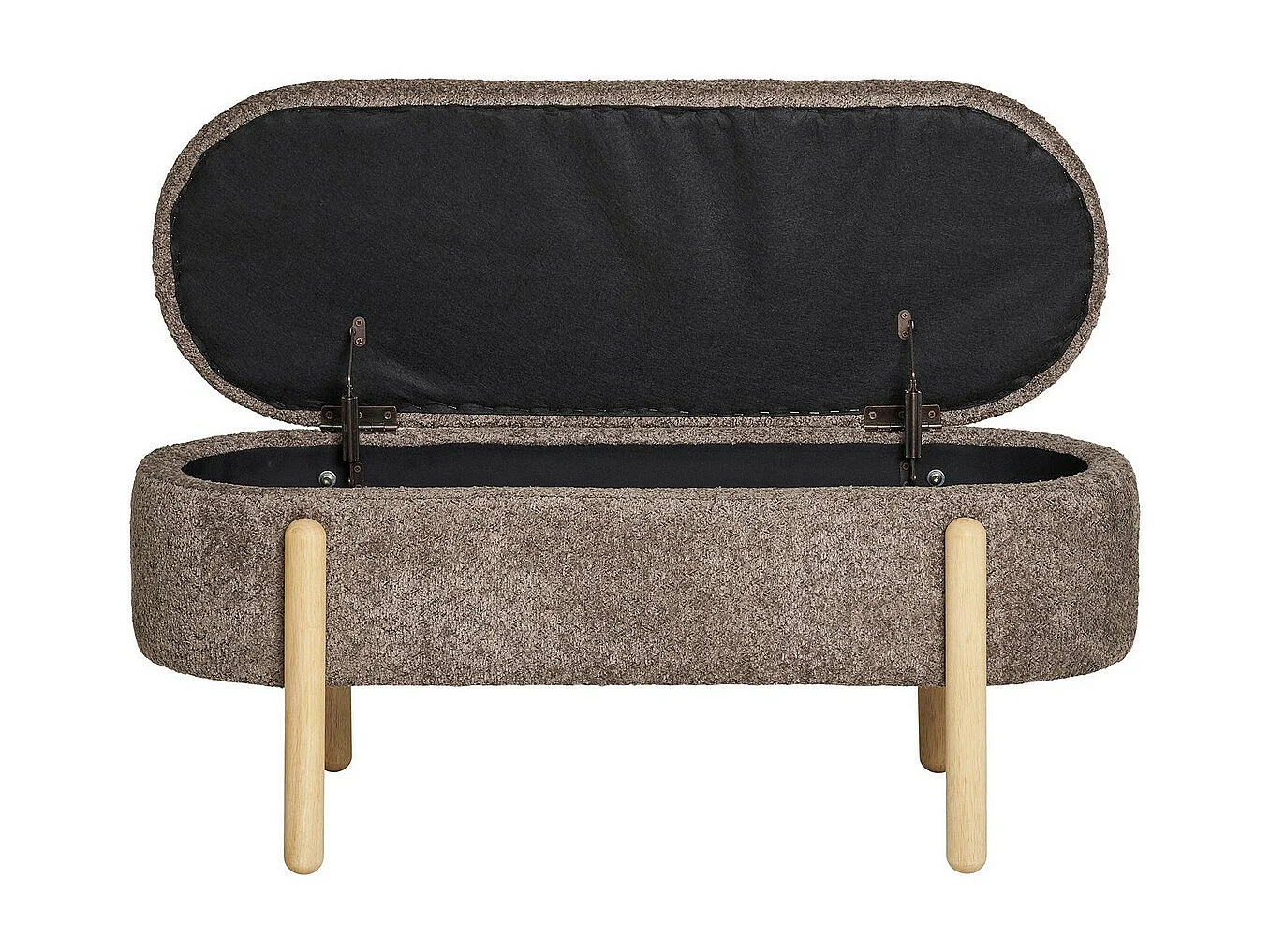 Ławka z Miejscem do Przechowywania Branca, Brązowy, 41x98x48 cm, Seven Design